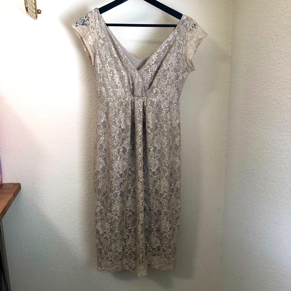 Tiffany Rose Maternity Lace Sleeveless Foral Dress - Size 1 (US 4/6)